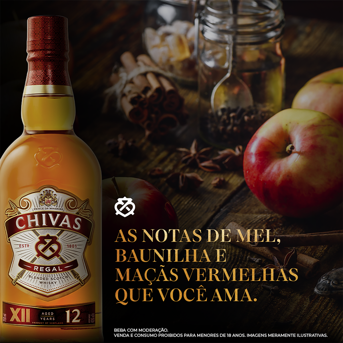 Whisky Chivas Regal 12 anos Escocês - 750 ml