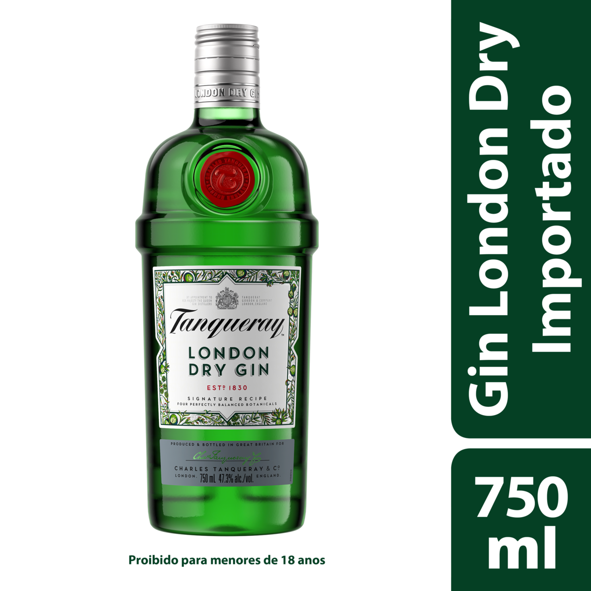 Gin London Dry Tanqueray Garrafa 750ml