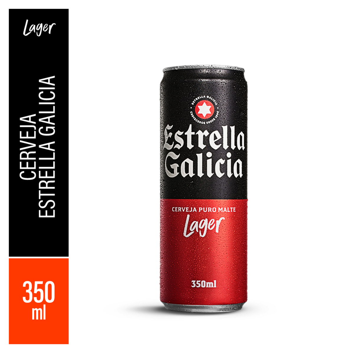 Cerveja Lager Puro Malte Estrella Galicia Lata 350ml