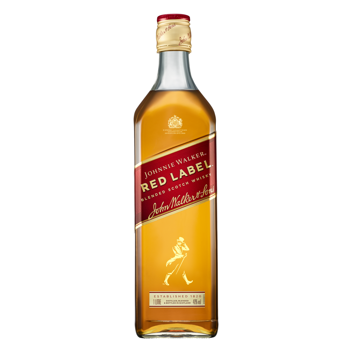 Whisky Escocês Blended Red Label Johnnie Walker Garrafa 1l